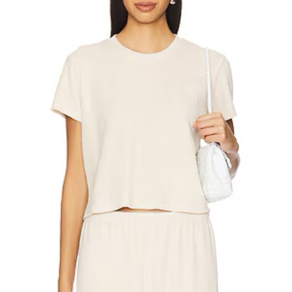 x karla Cropped Crème T-Shirt